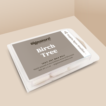 Load image into Gallery viewer, Birch Tree soy wax melt with 6 cubes, from the Signature Collection by Angela Rose Studios.