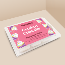 Load image into Gallery viewer, Confetti Cupcake soy wax melt with 6 cubes, from the Signature Collection by Angela Rose Studios.