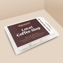 Load image into Gallery viewer, Local Coffee Shop soy wax melt with 6 cubes, from the Signature Collection by Angela Rose Studios.