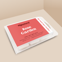 Load image into Gallery viewer, Rose Garden soy wax melt with 6 cubes, from the Signature Collection by Angela Rose Studios.