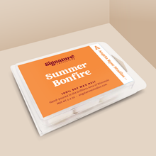 Load image into Gallery viewer, Summer Bonfire soy wax melt with 6 cubes, from the Signature Collection by Angela Rose Studios.