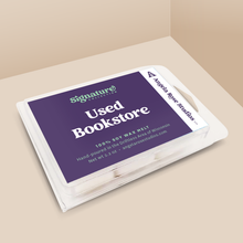 Load image into Gallery viewer, Used Bookstore soy wax melt with 6 cubes, from the Signature Collection by Angela Rose Studios.
