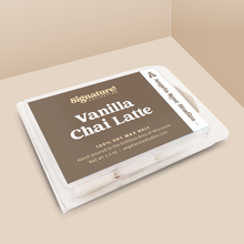 Load image into Gallery viewer, Vanilla Chai Latte soy wax melt with 6 cubes, from the Signature Collection by Angela Rose Studios.