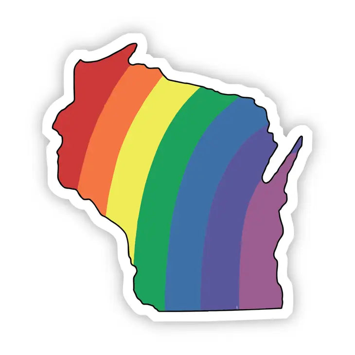 Wisconsin Rainbow Sticker