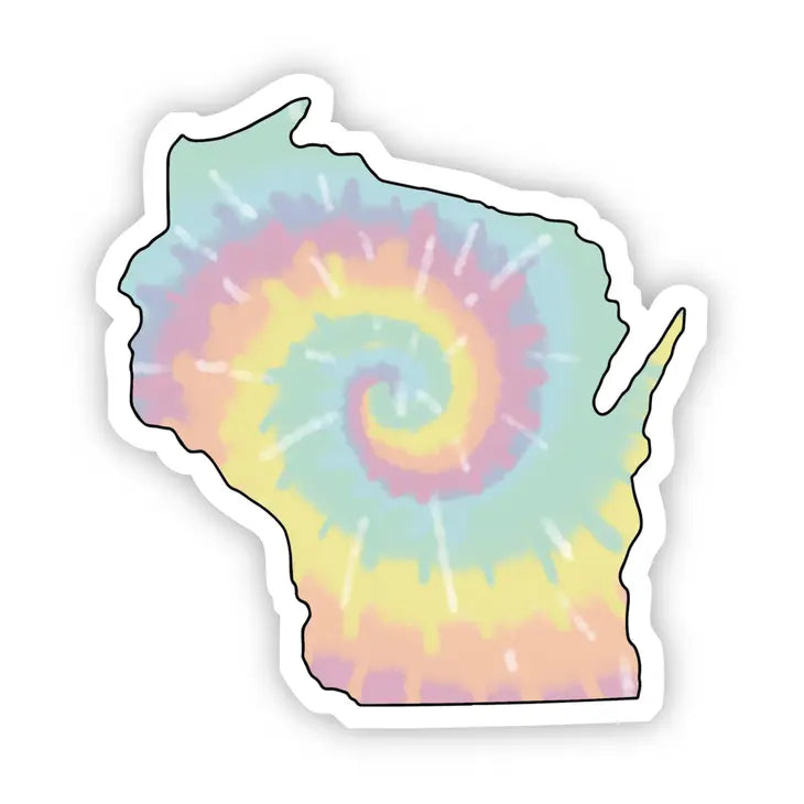 Wisconsin Tie Dye Sticker